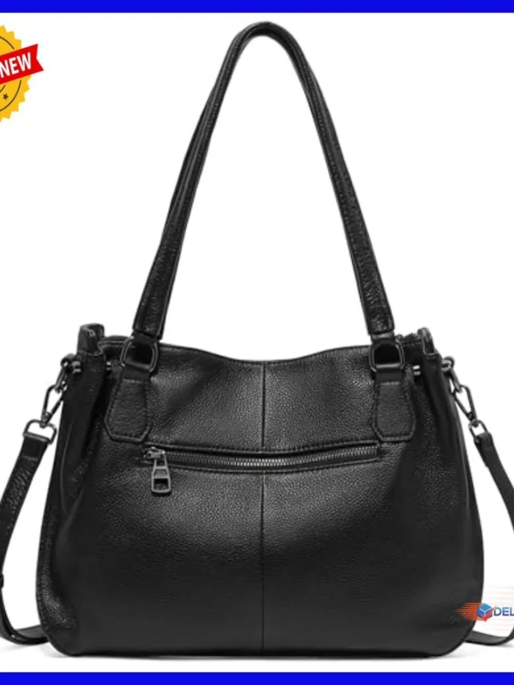 Genuine Leather Hobo Bag Crossbody Satchel Adjustable Strap Large Capacity